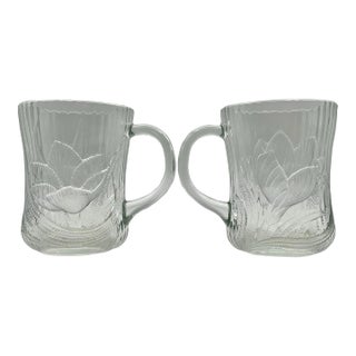 1990s Arcoroc “Canterbury” Floral Mugs- A Pair For Sale