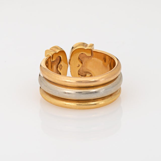 1997 C De Cartier Diamond Ring 54 Size 6.75 18k Gold Band Signed Jewelry For Sale In Los Angeles - Image 6 of 7
