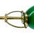 Green Glass & Brass Sconce, Italy, 1950 For Sale - Image 3 of 5