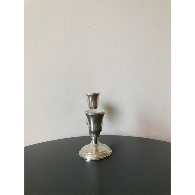 Towle Silversmiths Early 20th Century Towle Sterling Silver Three Arm Candelabra Candle Holders For Sale - Image 4 of 12