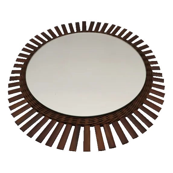 Wicker Mirror, 1960s For Sale
