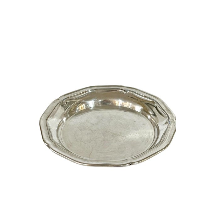 Christofle Mid 20th Century Pair Vintage Christofle French Silver Plate Wine Bottle Coasters For Sale - Image 4 of 12