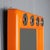 Orange Vintage Aluminium and Plastic Mirror with 4 Lights, Italy, 1970s For Sale - Image 8 of 12