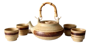 Mid-Century Pottery Craft Compton Tea Set