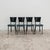 Vintage Chairs in Black Metal with Leather and Aqua Green Fabric, 1980s, Set of 4 For Sale - Image 11 of 13