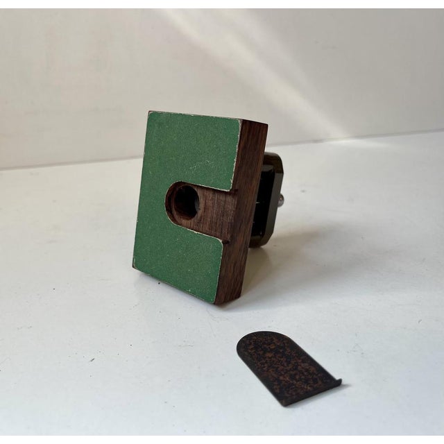 Wood Mid-Century Modern Industrial Pillar Guided Toolmakers Cigar Cutter in Steel, 1960s For Sale - Image 7 of 10