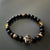 Metal Black Vibe Onyx Stone Beaded Gladiator Bracelet For Sale - Image 7 of 9