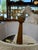 1970s Mid-Century Modern Wood Table Lamps With Textured Drum Shades - a Pair For Sale - Image 9 of 12