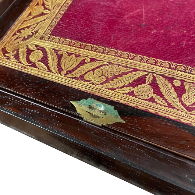 Early to Mid-1800s English Rosewood “Slope Box” Aka Campaign Desk For Sale - Image 16 of 17