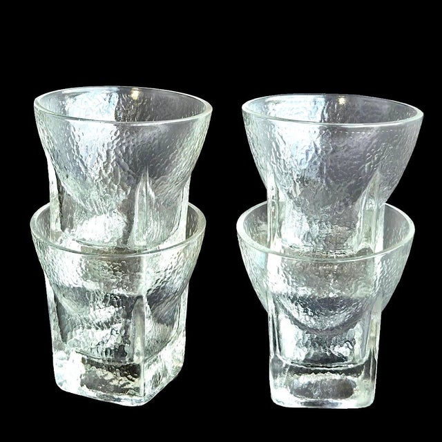 Glass 1960s Libbey Glass Textured St. Regis "On-the-Rocks" Tumblers, Set of 6 For Sale - Image 7 of 10