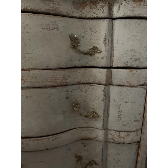 Gray 18th Century Swedish Painted Small Commode, 1900 For Sale - Image 8 of 9