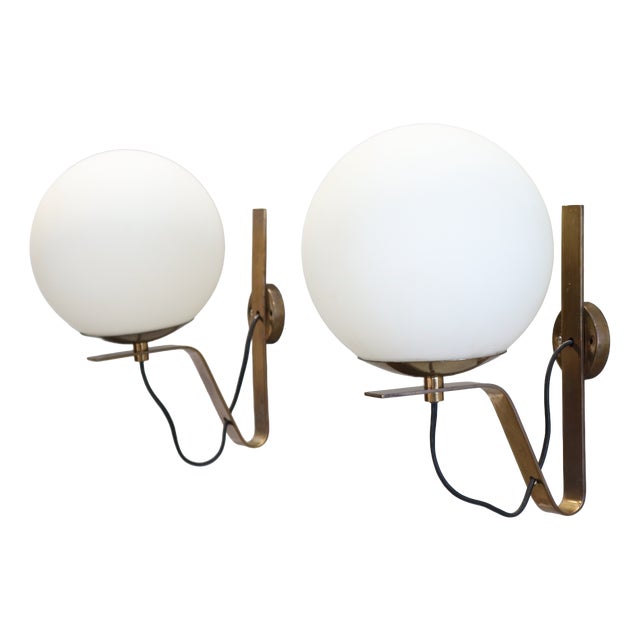 Four Wall Lights Model B464 by Sergio Asti for Candle, 1968, Set of 2 For Sale