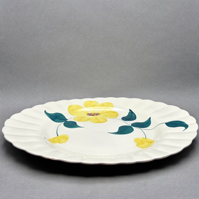 Vintage Blue Ridge Southern Potteries “Ridge Daisy Yellow Flower” Oval Platter For Sale In New York - Image 6 of 8