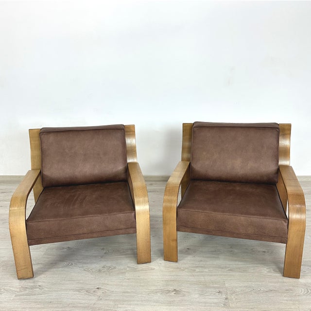 Mid-Century Modern Walter Knoll Lounge Chairs - A Pair For Sale - Image 3 of 10