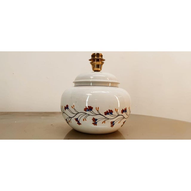Ceramic Lamp with Floral Decorations For Sale - Image 14 of 14