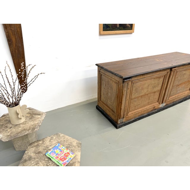 Large Antique Pine Trading Counter, 1890s For Sale - Image 14 of 18