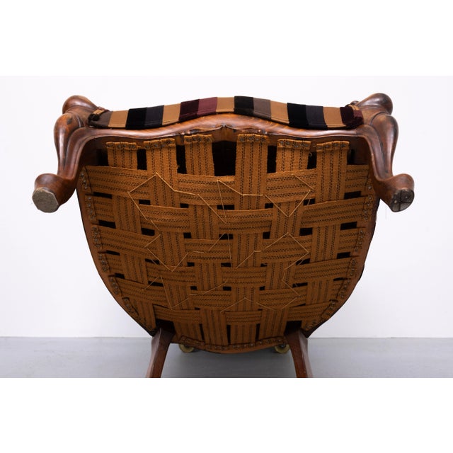Antique Easy Chair with Paul Smith Fabric, 1880s For Sale - Image 10 of 13
