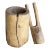 Early 19th Century Primitive Wood Mortar and Pestle, Belgium For Sale