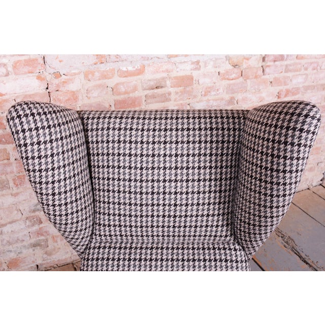 Black Art Deco Wingchair in Beech, Czech, 1940s For Sale - Image 8 of 12