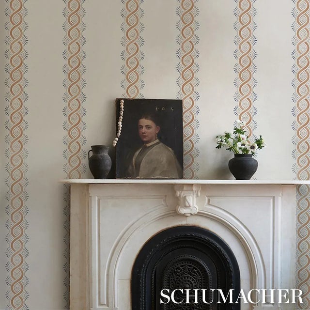 Not Yet Made - Made To Order Schumacher Leonidis Stripe Wallpaper In Saffron For Sale - Image 5 of 6