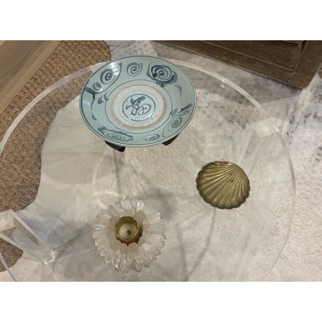 Vintage Brass Shell Catchall / Brass Shell Soap Dish / Brass Shell Decorative Object For Sale - Image 4 of 9