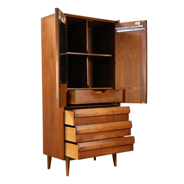 Lane First Edition Vintage Mid Century Modern Armoire C. 1960s For Sale In New York - Image 6 of 13