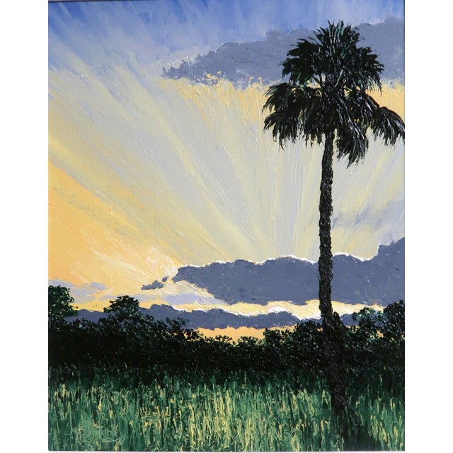 "Easter Morning" - Mark Stanford (American B. 1959 - ) - Signed Original Palette Knife Oil Painting - For Sale In Miami - Image 6 of 8