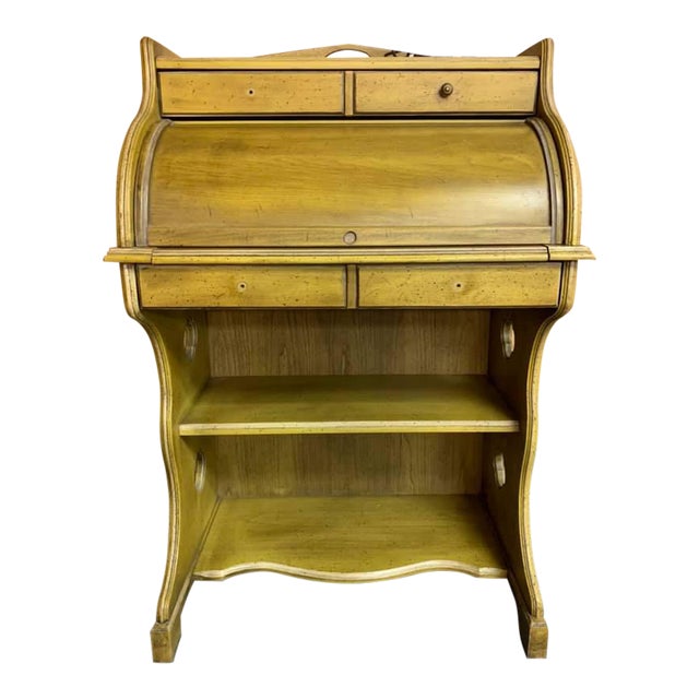 Traditional National Mt. Airy Roll Top Secretary Desk Chairish