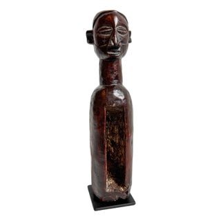 Antique Old African Tribal Yaka Slit Drum on Stand For Sale