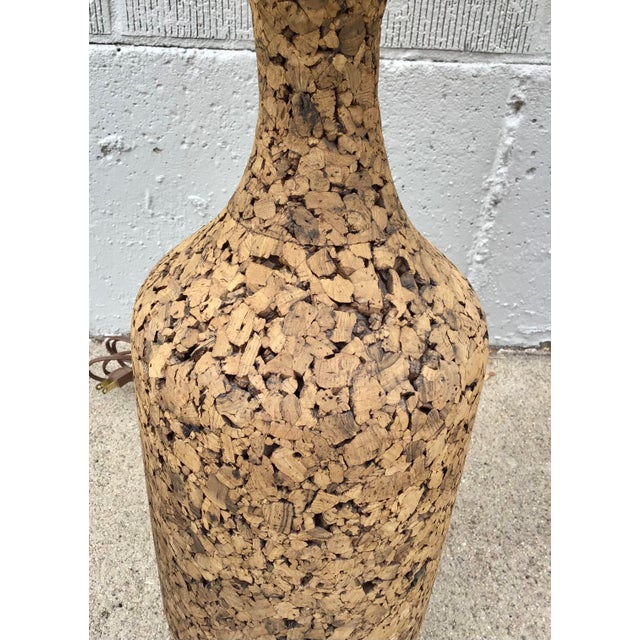 Mid 20th Century Mid Century Cork Table Lamps, a Pair For Sale - Image 13 of 15