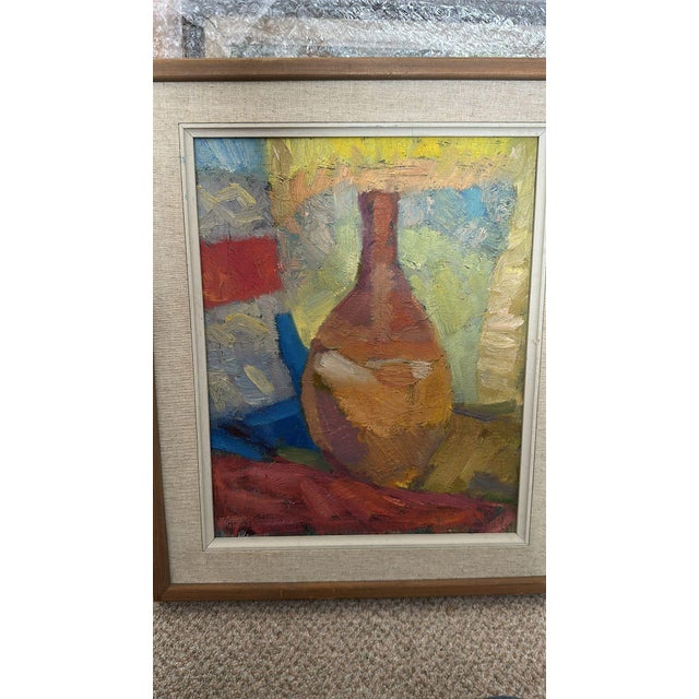 Mid-Century Modern Britta Ringvall, Vase, 1960s, Oil on Canvas, Framed For Sale - Image 3 of 18