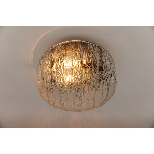 1960s German Round Glass Flush Mount, 1960s For Sale - Image 5 of 9