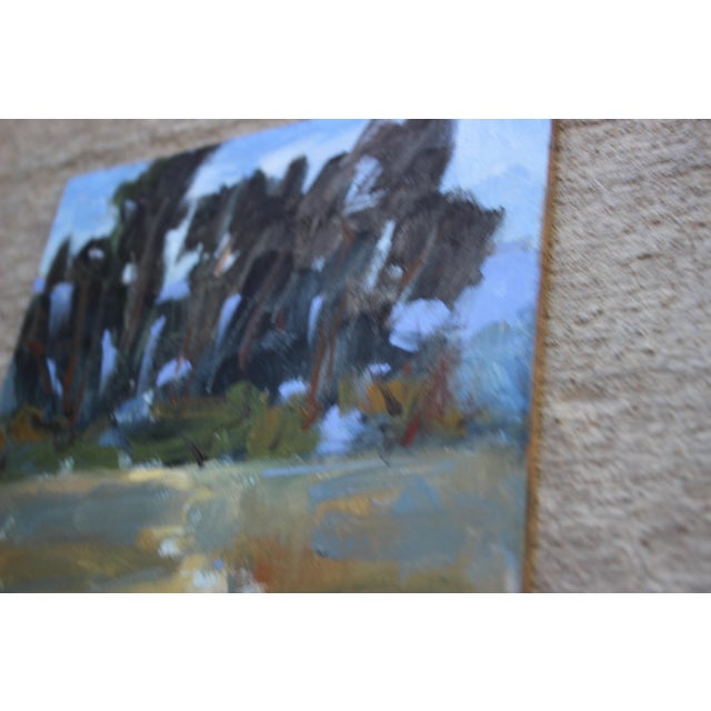 Quiet Places & Farmlands, Erikson Ranch — Contemporary Plein Air Landscape Original oil painting by Lisa Haas, 6 1/8 x 6...