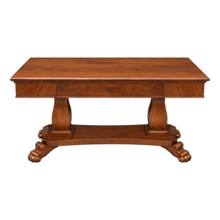 Antique Rectangular Wooden Library or Writing Table/Desk For Sale