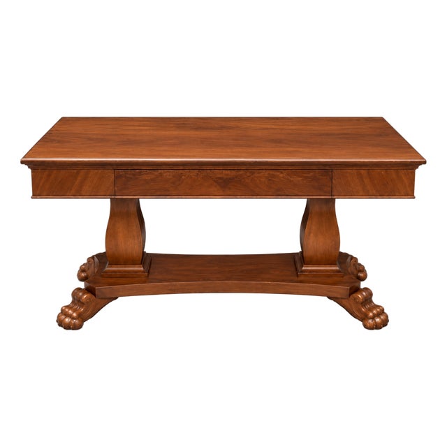 Antique Rectangular Wooden Library or Writing Table/Desk For Sale