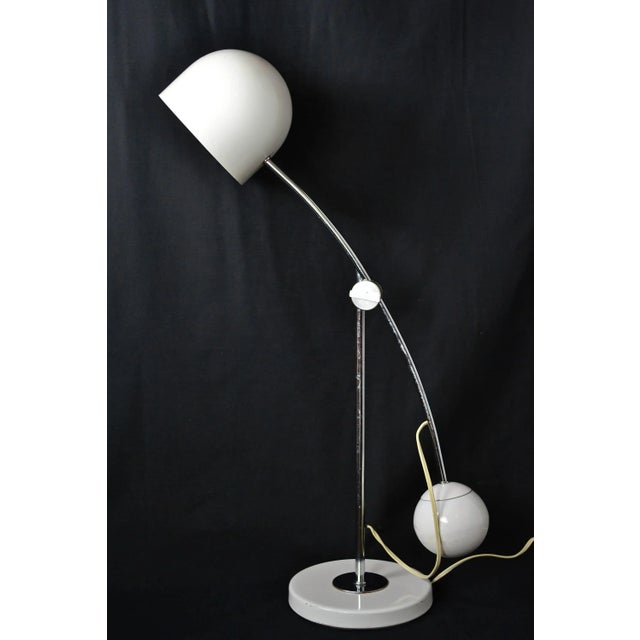 1960s Large White Counterbalance Arch Desk Lamp For Sale - Image 5 of 11