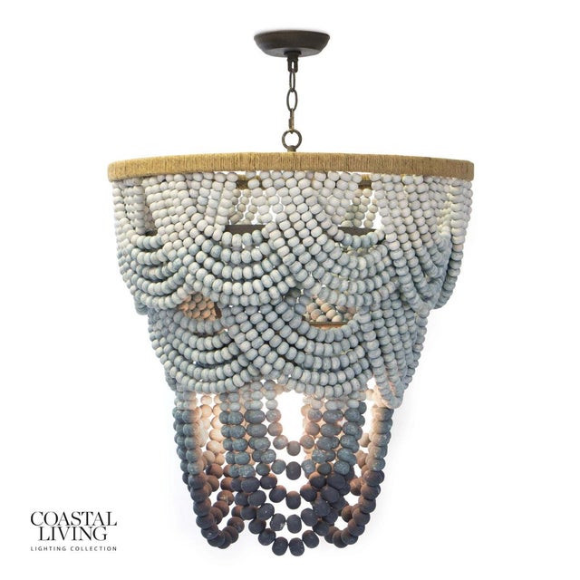 Wood Regina Andrew Ombre Wood Bead Chandelier For Sale - Image 7 of 7