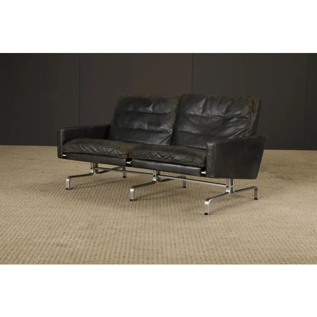 Mid-Century Modern Pk-31 Settee by Poul Kjærholm for E. Kold Christensen, 1960s Denmark, Signed For Sale - Image 3 of 16