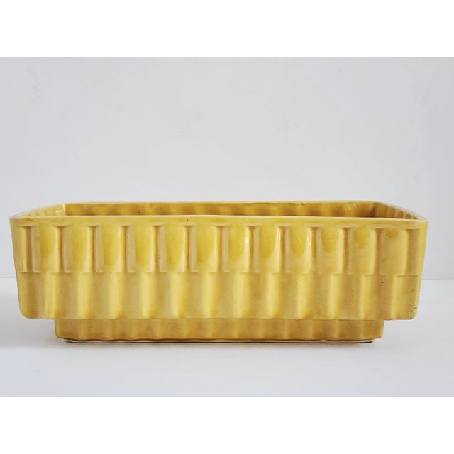 Mid Century Modern Cookson Pottery Yellow Ceramic CachePot For Sale In New York - Image 6 of 10