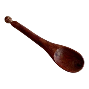 Vintage East African Carved Wooden Spoon