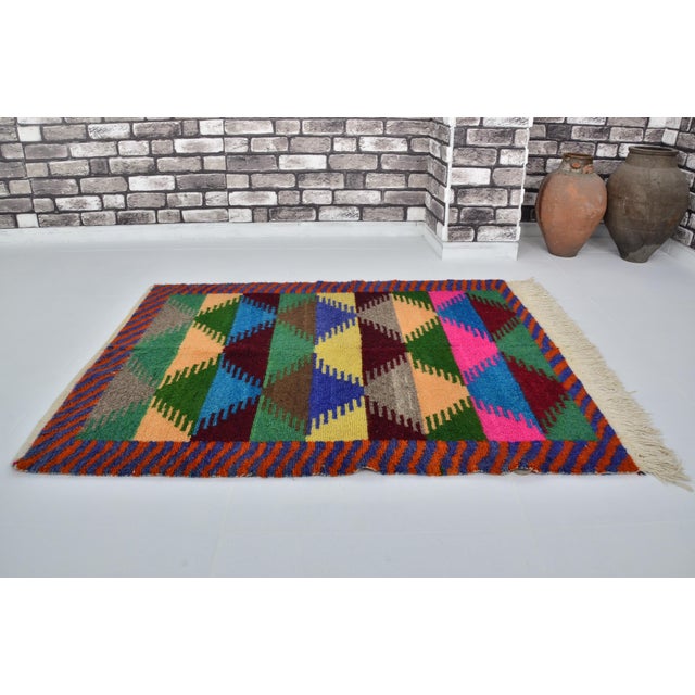 Neatral Oushak Vintage Wool Carpet For Sale - Image 4 of 10