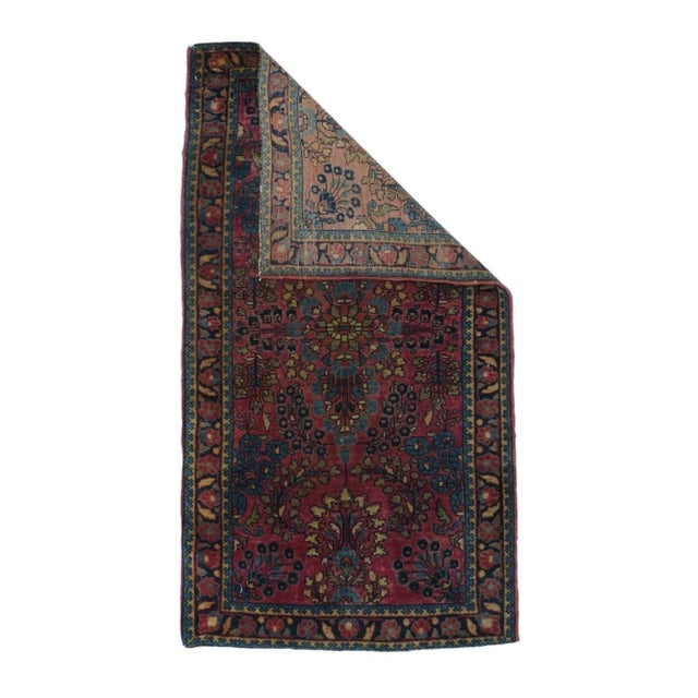 Antique Sarouk Rug 2'2'' x 4'1'' For Sale - Image 4 of 11