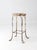 Metal Vintage Twisted Iron Garden Stool With Wood Top For Sale - Image 7 of 14