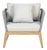 Cypress Teak Wood Outdoor Arm Chair With Gray Rope Design For Sale