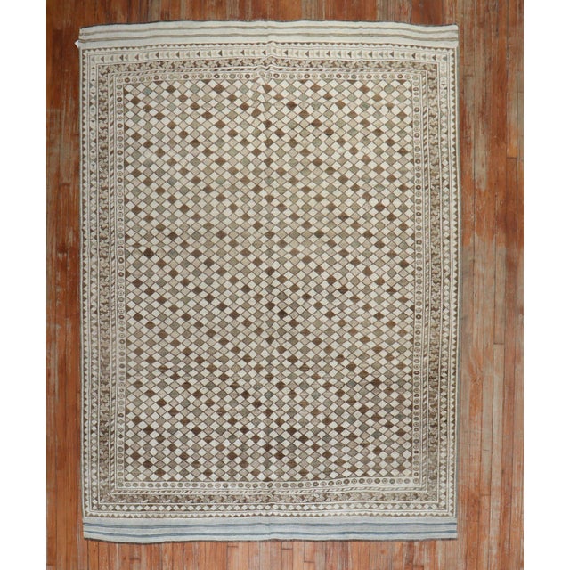 1940s Brown Ivory Tribal Ersari Rug For Sale - Image 11 of 18