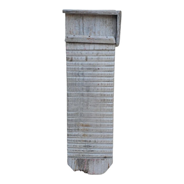 Vintage Wood Hand Washboard in White Wash 2 For Sale