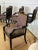 Black 1980s Hollywood Regency Black Lacquer and Satin Dining Armchairs – Set of 8 For Sale - Image 8 of 13