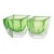 Vintage Murano Alessandro Mandruzzato Paddled Glass Sculptural Bows in Light Kelly Green, 1970's For Sale