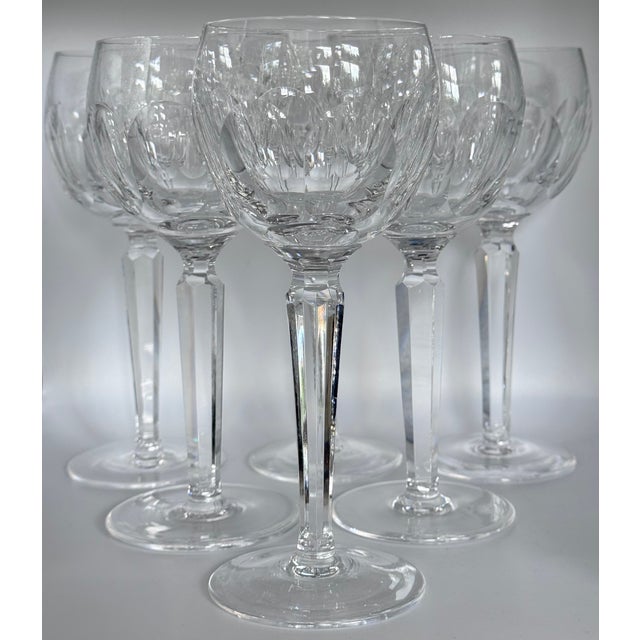 Waterford Waterford Sheila Cut Wine Hock Glasses - Set of 6 For Sale - Image 4 of 10