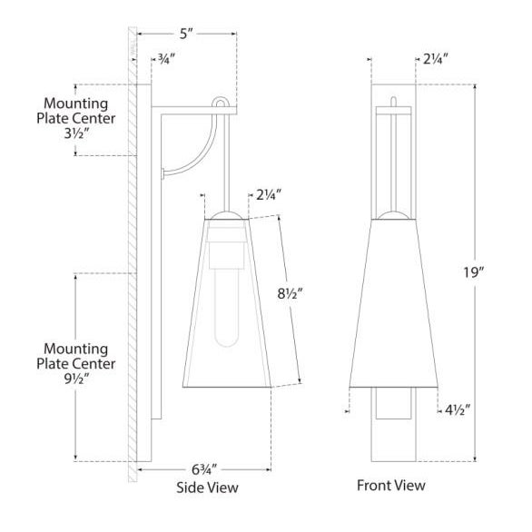 Visual Comfort Marie Flanigan for Visual Comfort Signature Reve Medium Conical Sconce in Bronze & Soft Brass with Clear Ribbon Glass For Sale - Image 4 of 4